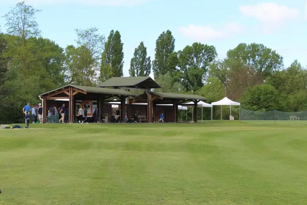 Zone de practice du Golf club de Miribel Jonage, au Grand Parc